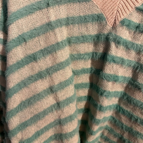 Dressed in LaLa mint striped fringe sweater - Picture 4 of 7